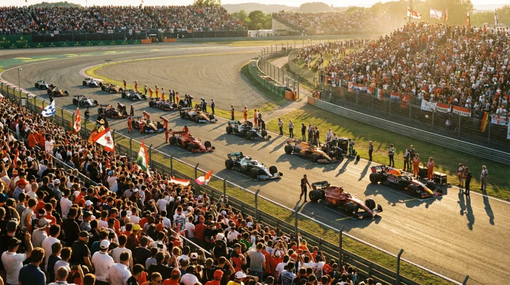 Painel de mercados de apostas de Fórmula 1 com odds de vencedor, pódio e pole position